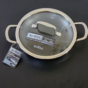 David Burke Geo Clad 9.5in Tri-Ply Stainless‎ Steel Frying Pan With Lid Cookware